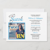 Infirmière photo graduation pinning invitations / (Devant)