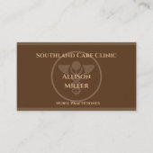 Infirmière Praticien Brown Caduceus Carte de visit (Devant)