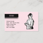 Infirmière praticienne Carte de visite avec heures (Dos)