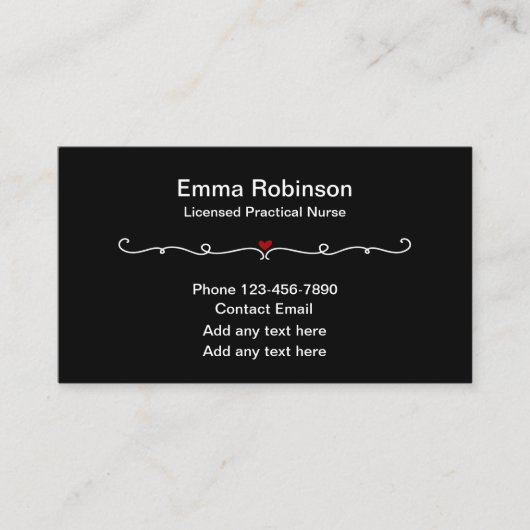 Infirmière pratique autorisée Cartes de visite Méd (Devant)