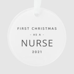 Infirmière Premier Noël Fête Fériée Moderne