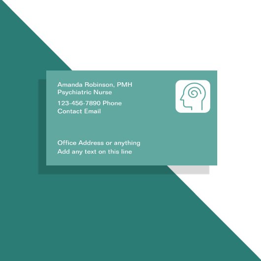 Infirmière psychiatrique Thème Cartes de visite Mé