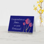 Infirmière Retraite Carte de voeux Tulipes Concept (Fleur jaune)