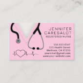 Infirmière RN, LVN, LPN, Carte de visite intérimai (Devant)