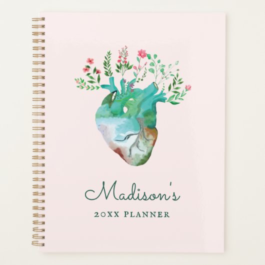 Infirmière RN Médicale Floral Heart Custom (Devant)