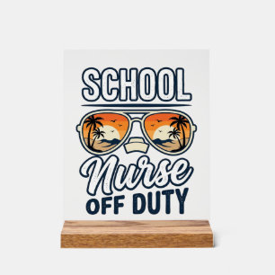 Infirmière scolaire hors service chemise de lunett