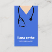 Infirmière Scrubs et Carte de visite de stéthoscop (Devant)