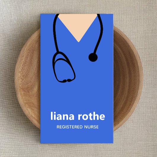 Infirmière Scrubs et Carte de visite de stéthoscop