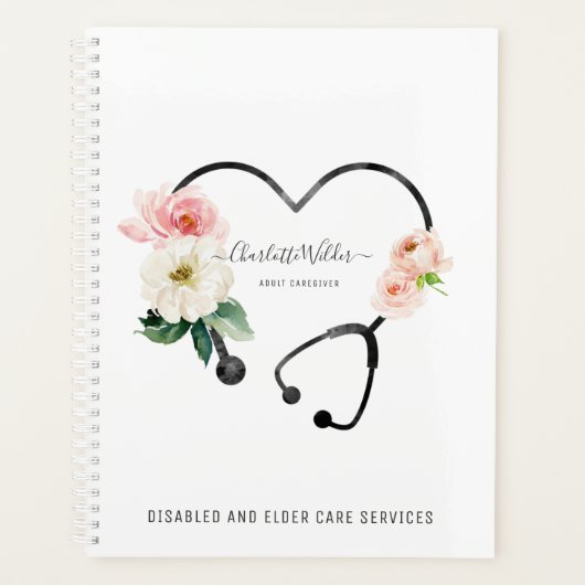 Infirmière soignante Stethoscope floral (Devant)