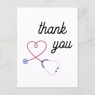 infirmière stéthoscope Carte de remerciements de s