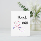 infirmière stéthoscope Carte de remerciements de s (Debout devant)