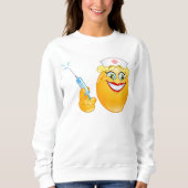 infirmière sweatshirt émoji femmes (Devant)