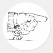 Infirmière Tenant Un Stickers À Main Géant (Devant)