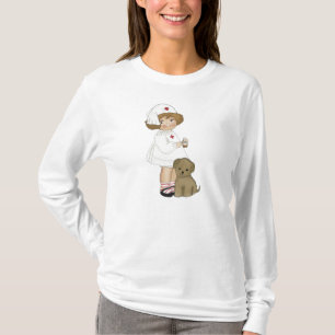 Infirmière vintage avec le T-shirts et les cadeaux