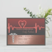 Infirmières Invitation à la graduation - Rose Gold (Debout devant)