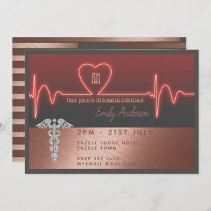 Infirmières Invitation à la graduation - Rose Gold