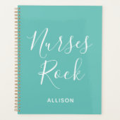 Infirmières Médicale Turquoise blanc Script person (Devant)