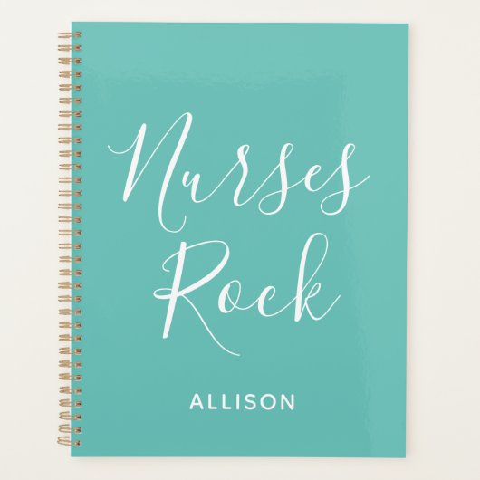 Infirmières Médicale Turquoise blanc Script person (Devant)