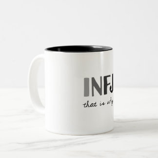 INFJ, daarom. Introvert Personeelstype Tweekleurige Koffiemok