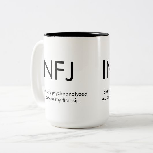 INFJ Reeds psychoanalytisch uw Mok Gift (Voorkant links)