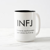 INFJ Reeds psychoanalytisch uw Mok Gift (Voorkant rechts)