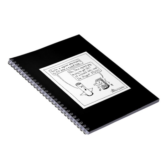 INFJ Square Peg Black notebook Notitieboek (Rechterzijde)
