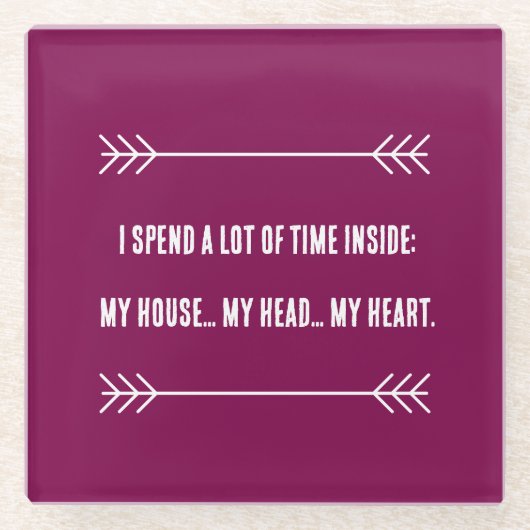 INFJ Vibes Glazen Onderzetter (Voorkant)