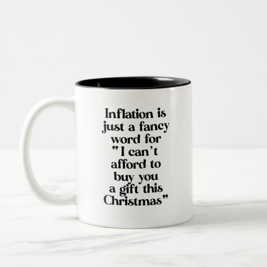 Inflatie Funny Kerstmis Meme Coffee Mok (Links)
