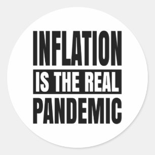 Inflatie is de echte pandemie ronde sticker