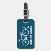 Inflatie is een goede fiets bagagelabel (Voorkant verticaal)
