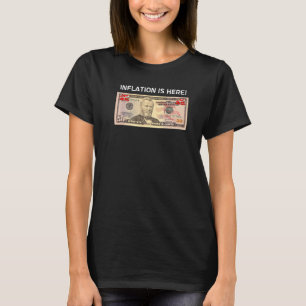 INFLATIE IS HIER 50 dollar US Dollar Bills High I T-shirt