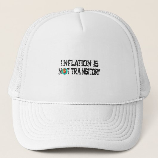 Inflatie is niet tijdelijk trucker pet (Voorkant)