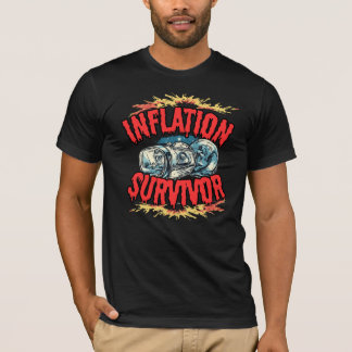 Inflatie Overlever Retro Economische Humor Grafisc T-shirt