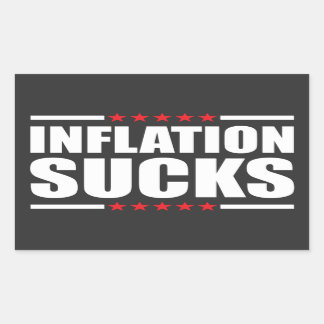 Inflation Sucks | Chant | Rechthoekige slogan T-Sh Sticker