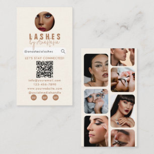 Influencer Beauty Make-up Artiest Haar Wimpers Fot Visitekaartje