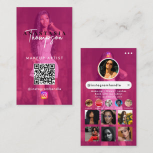 Influencer Beauty Nail Tech Social Media QR Code Visitekaartje
