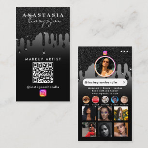 Influencer Beauty Nail Tech Social Media QR Code Visitekaartje