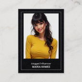 Influencer Blogger Aangepaste QR & Foto Visitekaartje (Voorkant)