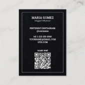 Influencer Blogger Aangepaste QR & Foto Visitekaartje (Achterkant)