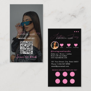 Influencer Business Grid Korting Loyaliteit QR-cod Visitekaartje