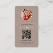 Influencer Feed Grid Social Media QR Code Bruin Visitekaartje (Voorkant)