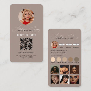 Influencer Feed Grid Social Media QR Code Bruin Visitekaartje