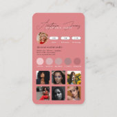 Influencer Feed Grid Social Media QR Code Business Visitekaartje (Achterkant)