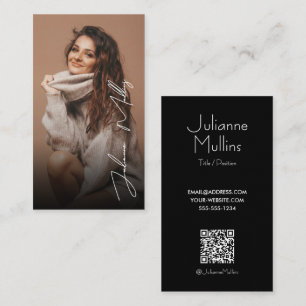 Influencer Foto Sociale Media QR Code Visitekaartje