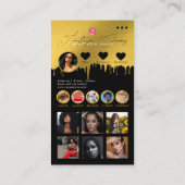Influencer Fotofeed Social Media QR Code Luxe Visitekaartje (Achterkant)