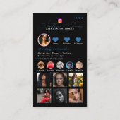 Influencer Photo Feed Grid Social Media QR Code Visitekaartje (Achterkant)