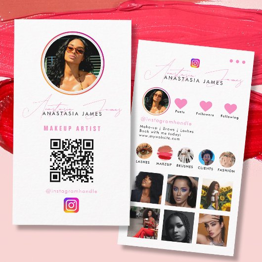 Influencer Photo Feed Grid Social Media QR Code Visitekaartje
