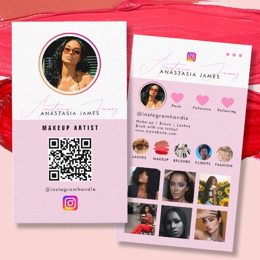Influencer Photo Feed Grid Social Media QR Code Visitekaartje