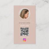 Influencer Photo Feed Grid Social Media QR Code Visitekaartje (Voorkant)