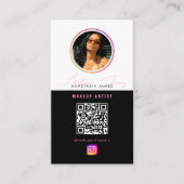 Influencer Photo Feed Grid Social Media QR Code Visitekaartje (Voorkant)